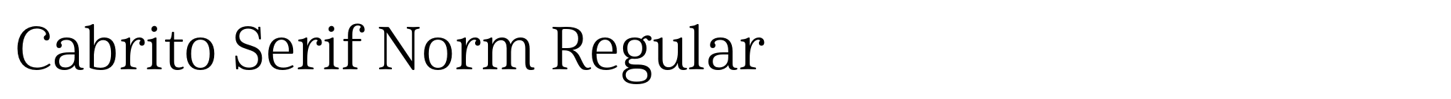 Cabrito Serif Norm Regular image